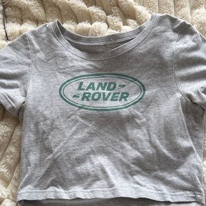 PacSun Kids Gray Tee with Green Land Rover Logo